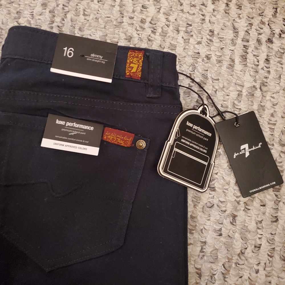 NWT Boys 7 For Mankind Blue Pants Size 16
